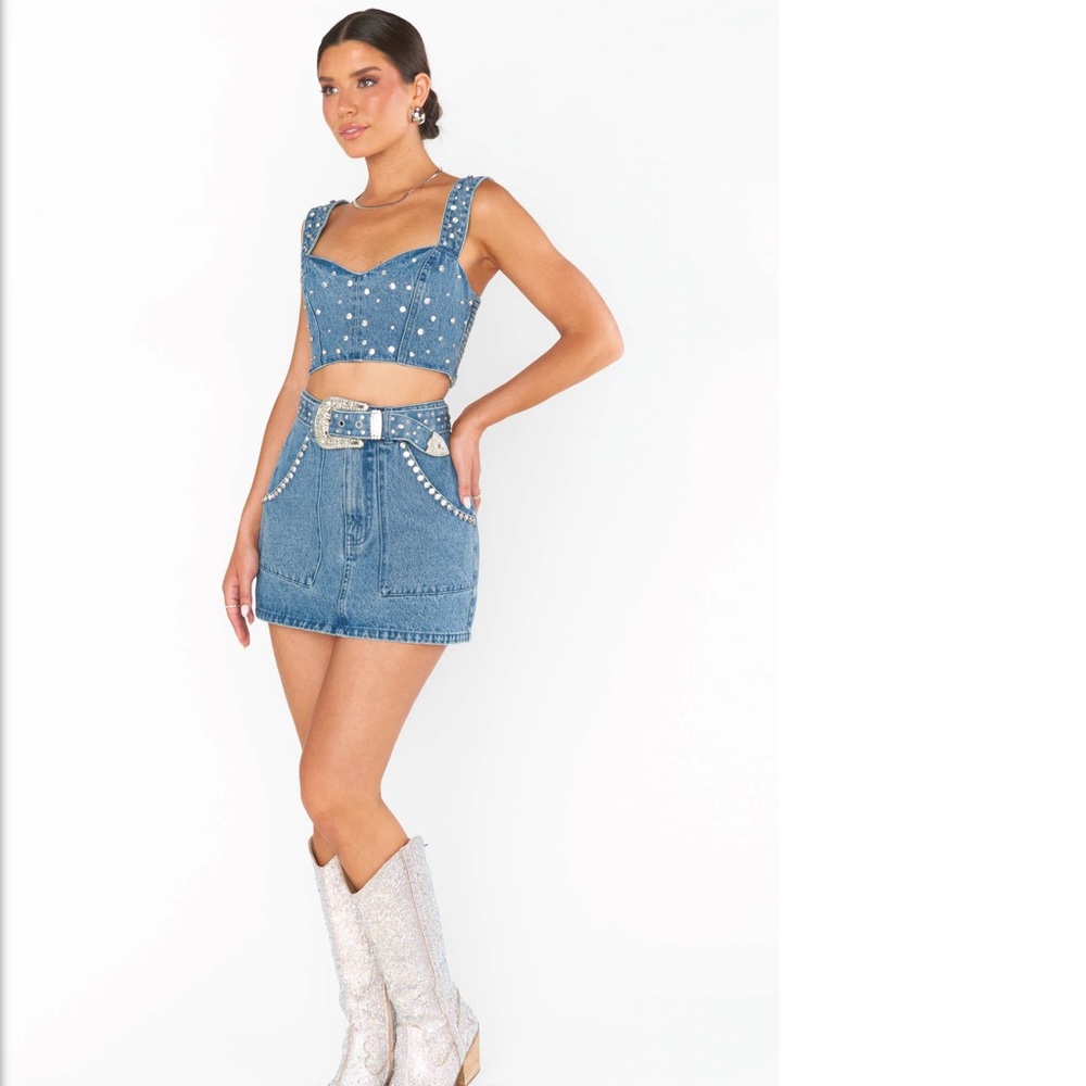 Show Me your Mumu Shania Top & Skirt-Indigo